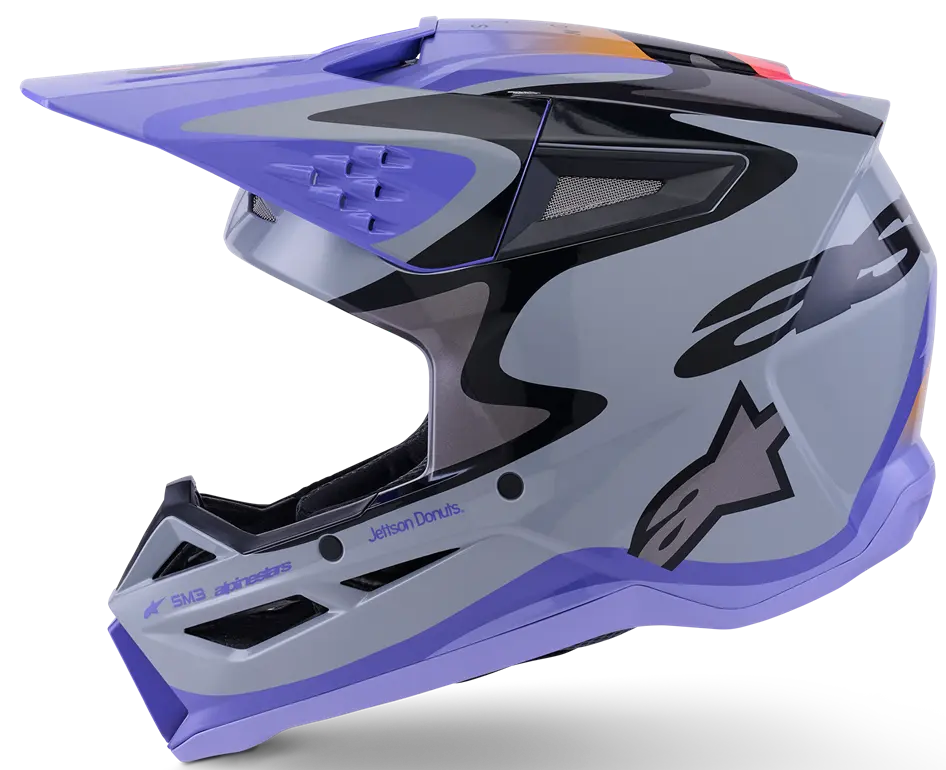 HELMET SM3 JETTSON GRAY/PUR/BLK L