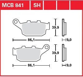 BRAKE PAD ORGANIC STREET