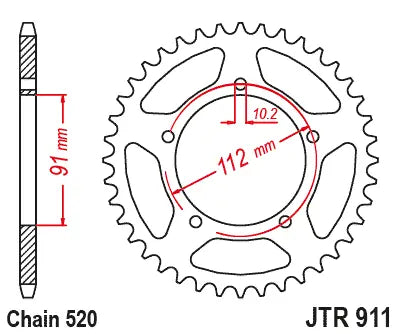 SPROCKET REAR 46T 520