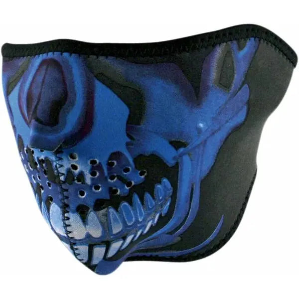 Half Mask Bl Chrome Skull Wnfm024H