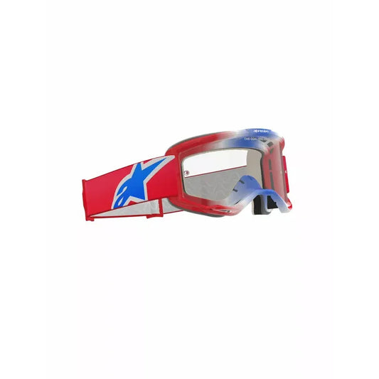Vision 5 Corp Goggle Red/Blue/White w/ Clear Lens