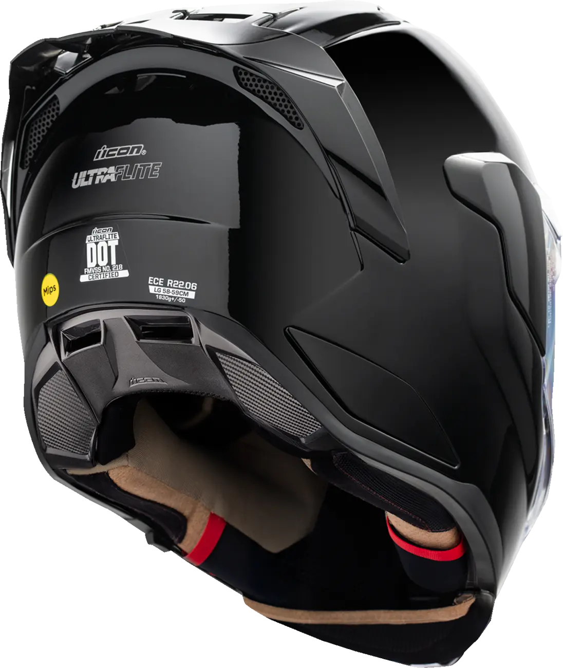 HELMET ULTRAFLITE GLOSS BLACK 2X