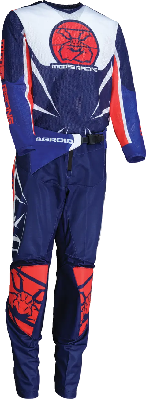 PANT AGROID YTH MESH RD/WH/BL 18