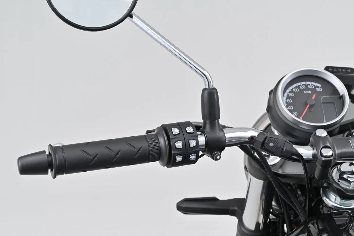 HANDLEBAR SWITCH 3-BUTTON CNC ALUMINIUM CHROME BUTTON