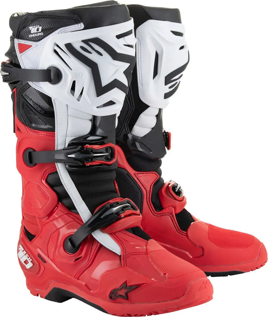 BOOT TECH 10 ENDURO BRIGHT RED/BLACK/WHITE 11
