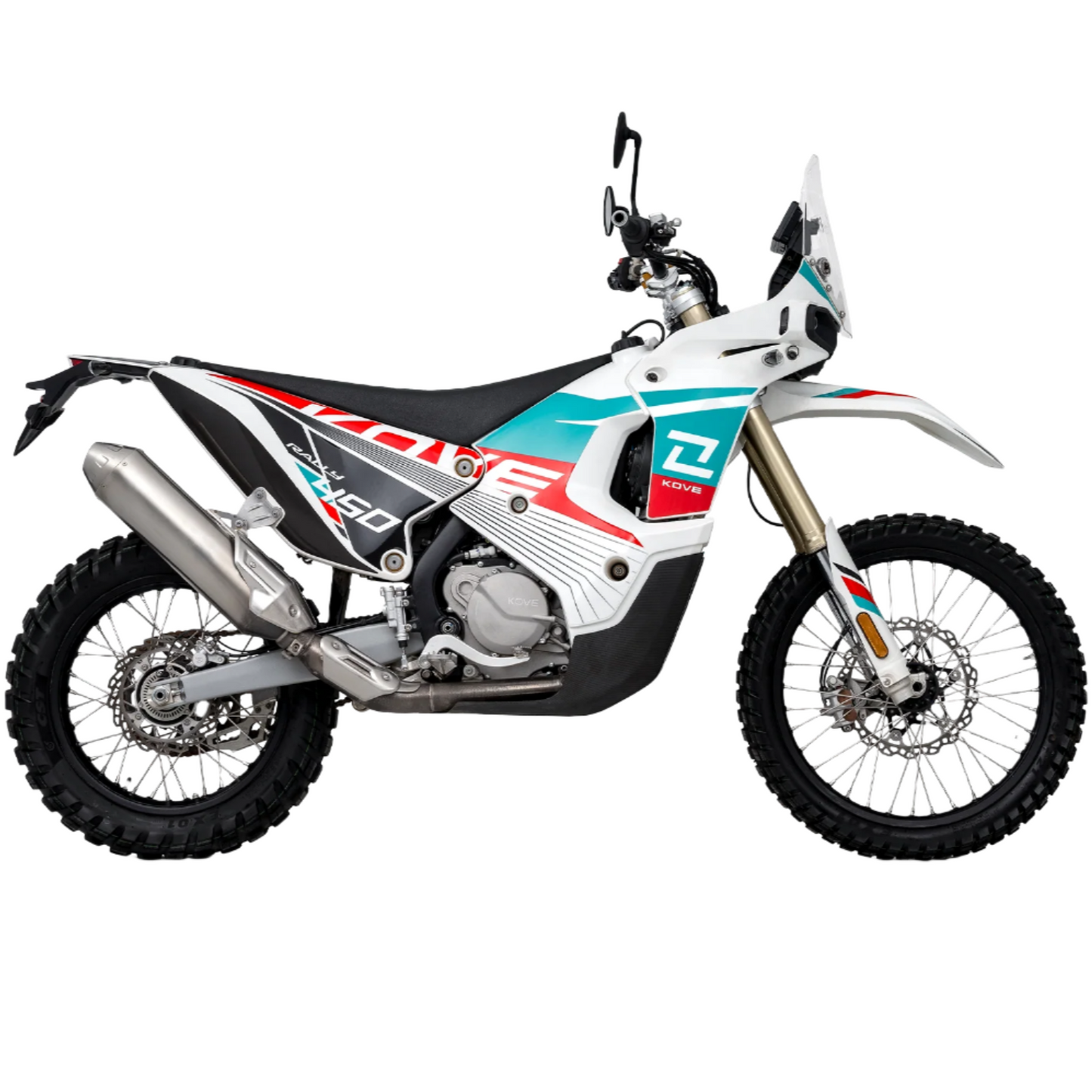 Kove 450 Rally Teal/Red/White