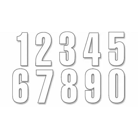 Numbers #0-9 13X7Cm Wh 5047/10/0-9
