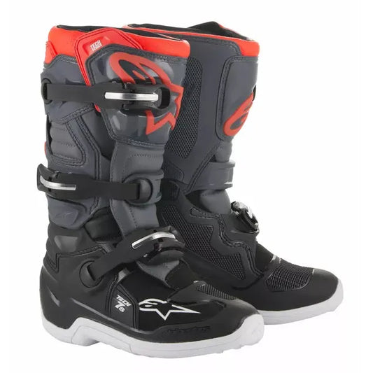 Youth Tech 7S Boots Black/Grey/Red