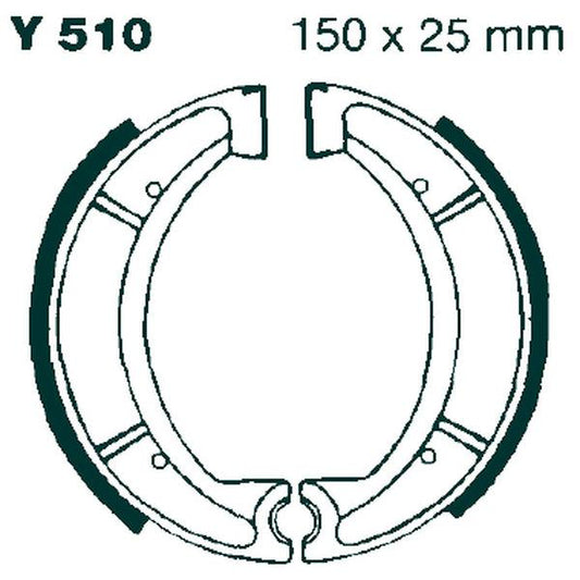 Brake Shoe Plain Series Organic Y510