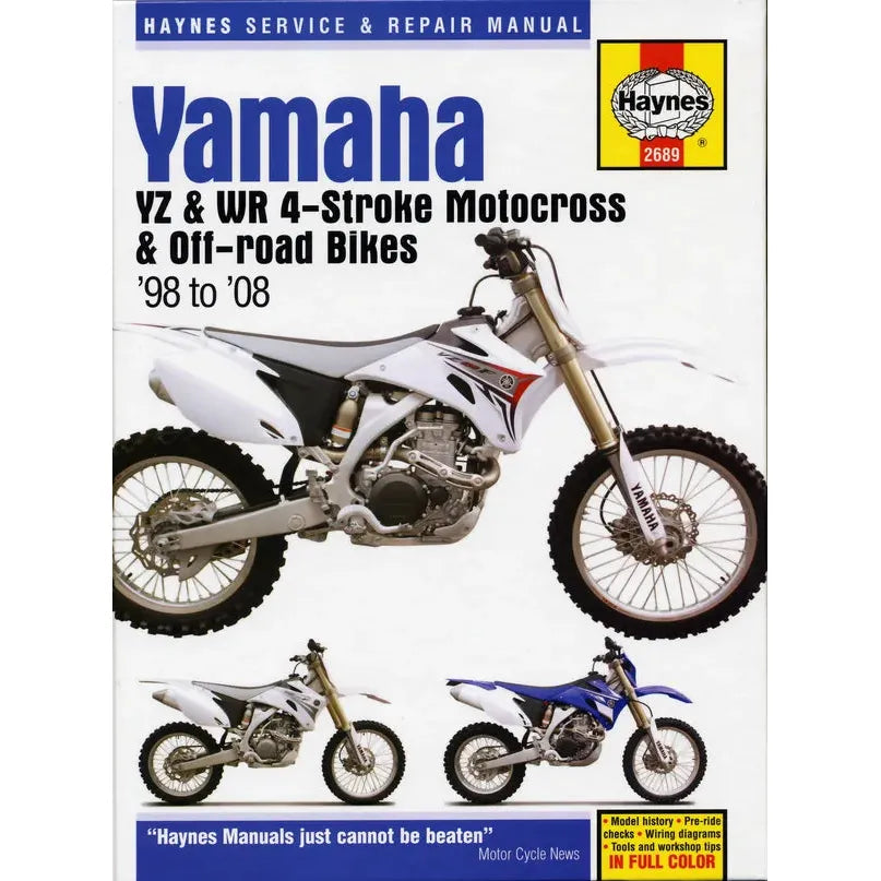 Yahama Yz & Wr 4 Str M/Cr Manual
