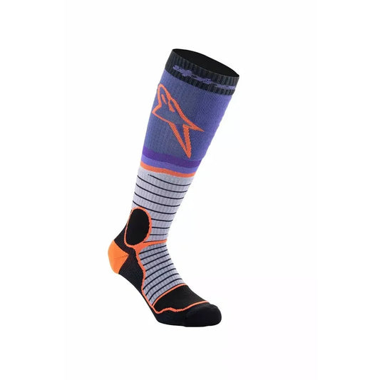 MX Pro Socks Grey/Orange/Purple