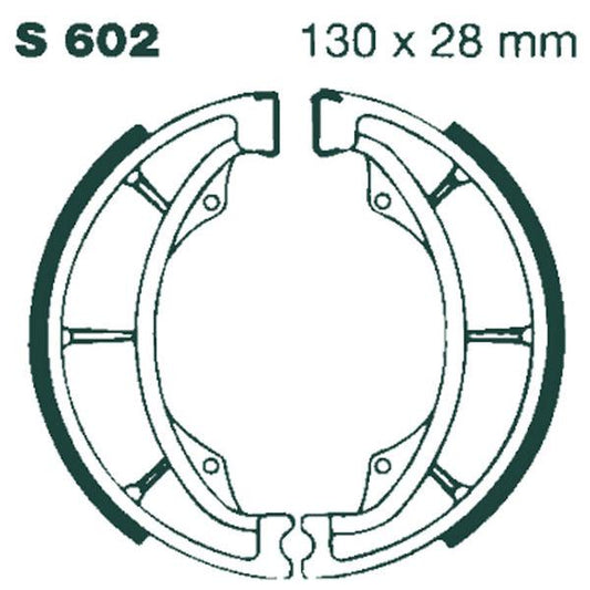 Brake Shoe Water Grooved Series Organic S602G