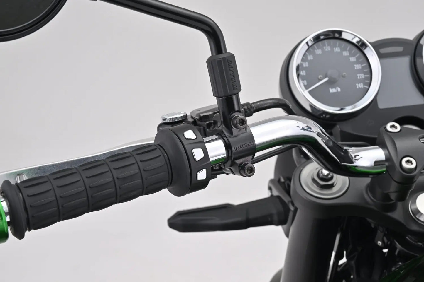HANDLEBAR SWITCH 3-BUTTON CNC ALUMINIUM CHROME BUTTON