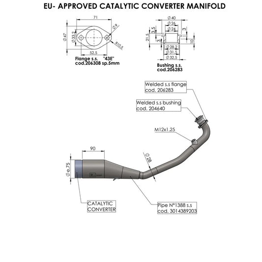 CAT CONV MANIFOLD HONDA