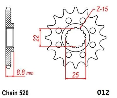 FRONT SPROCKET 520 12T