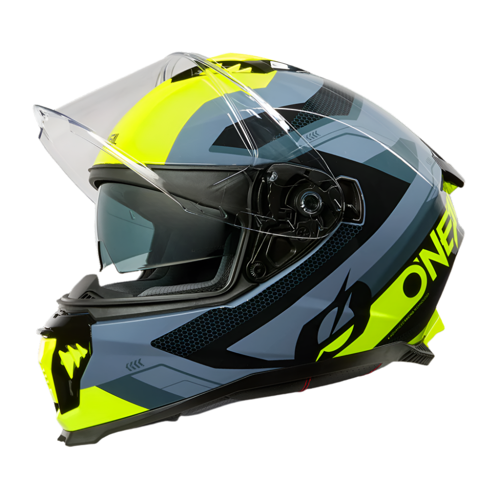 Challenger Exo V.25 Full Face Helmet Black/Grey/Neon Yellow