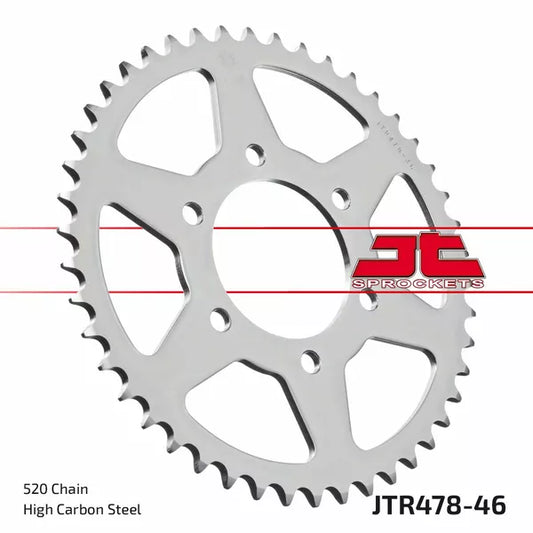 Sprocket Rear 46T 520 Blk Jtr478.46Zbk