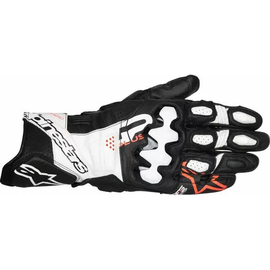 GP Plus R V3 Leather Gloves White/Black