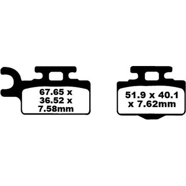 Brake Pad Fa-Tt Series Carbon Fiber Offroad FA302TT
