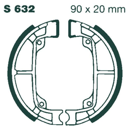 Brake Shoe Plain Series Organic S632