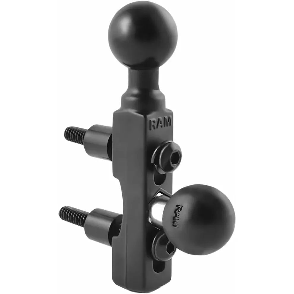 Motorcycle Brake/Clutch Reservoir Base Mount with 1" Balls