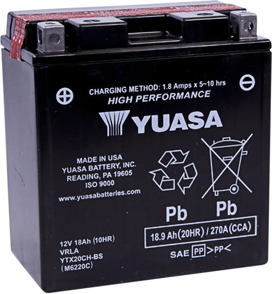 BATTERY YUASA MF YTX20CH-BS