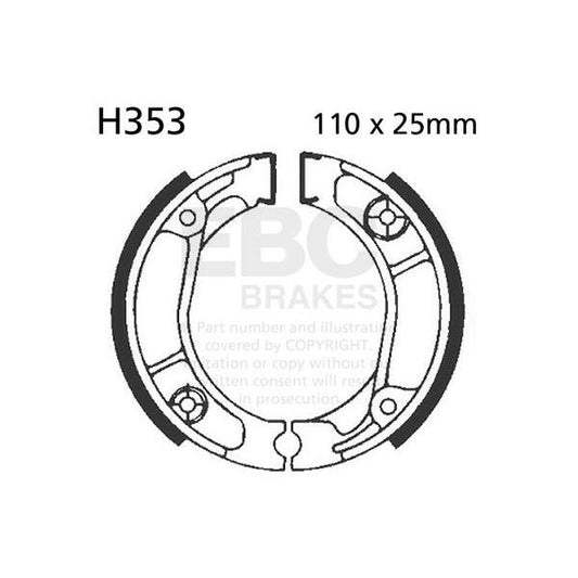 Brake Shoe Plain Series Organic H353