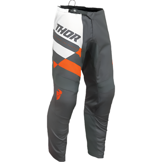 Youth Sector Checker Pants Orange/White/Charcoal Grey
